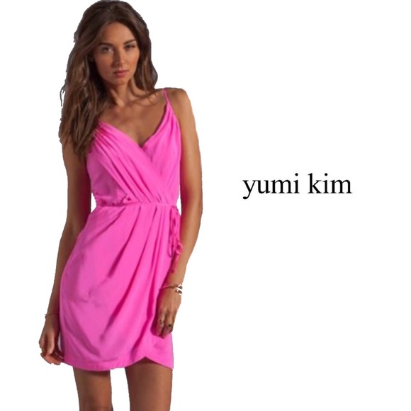 Yumi Kim Dresses & Skirts - Yummi Kim Jayne Silk Neon Pink Dress -Homecoming